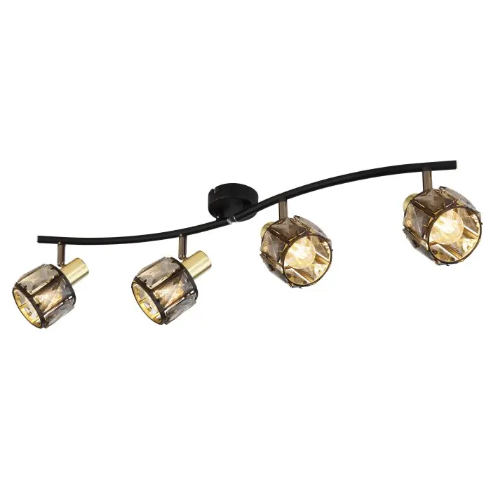 Betrouwbaar Globo INDIANA Plafondlamp Zwart, 4-lichts