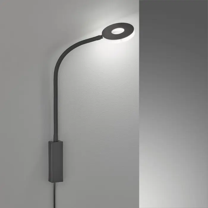Fischer & Honsel Cama Muurlamp LED Zwart, 1-licht Beperkte Voorraad