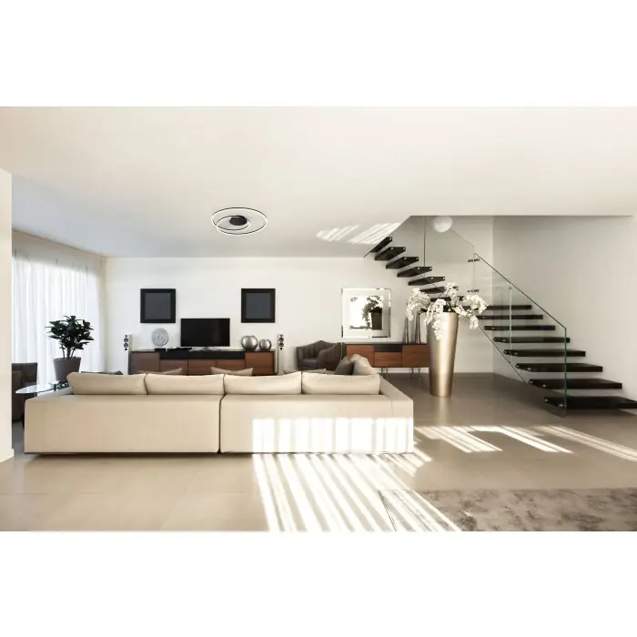 Fischer & Honsel Holy Plafondlamp LED Zwart, 1-licht, Afstandsbediening Exclusieve Aanbieding