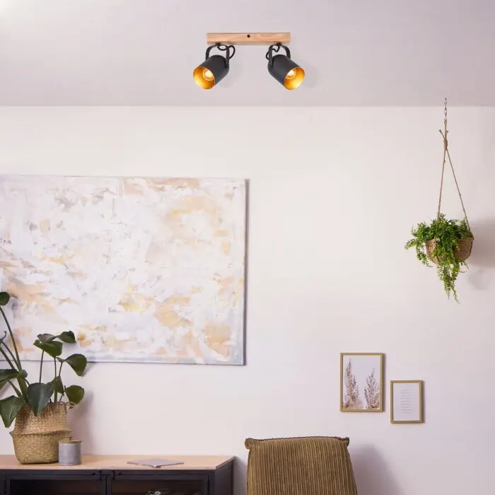 Superprijs Brilliant Tronte Plafondlamp Natuurlijke kleuren, 2-lichts