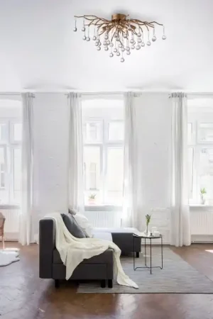 Betrouwbaar Paul Neuhaus ICICLE Plafondlamp Oud messing, 4-lichts