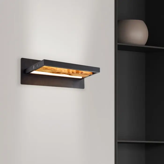 Beperkt Aanbod Brilliant Chaumont Muurlamp LED Zwart, 1-licht