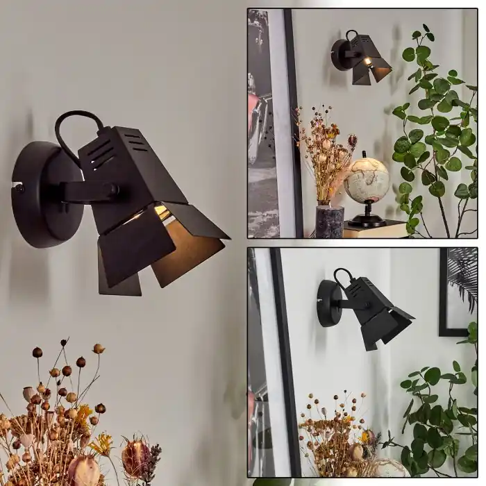 Flitsaanbieding Isanay Muurlamp LED Zwart, 1-licht