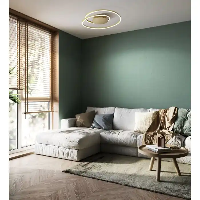 Fischer & Honsel Holy Plafondlamp LED Messing, 1-licht, Afstandsbediening Lage Prijs