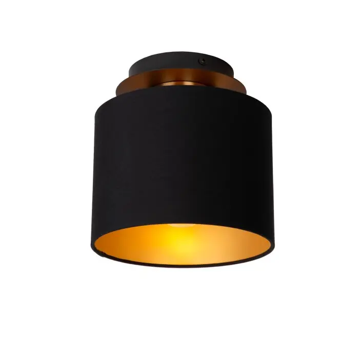 Lage Prijs Lucide FUDRAL Plafondlamp Goud, Messing, Zwart, 1-licht