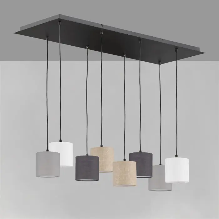 Fischer & Honsel Isko Hanglamp Zwart, 8-lichts Hete Deal