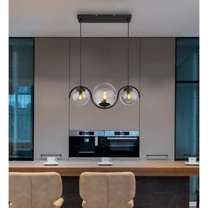 Actieprijs Globo PORRY Hanger Zwart, 3-lichts