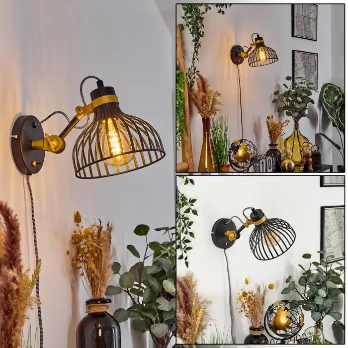 Merkproduct Sivergues Muurlamp Zwart, 1-licht
