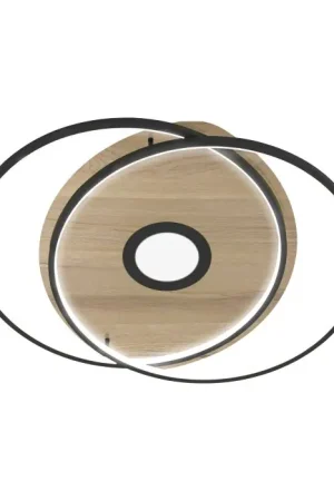 Direct Beschikbaar Paul Neuhaus Q-AMIRA Plafondlamp LED Hout licht, 1-licht, Afstandsbediening
