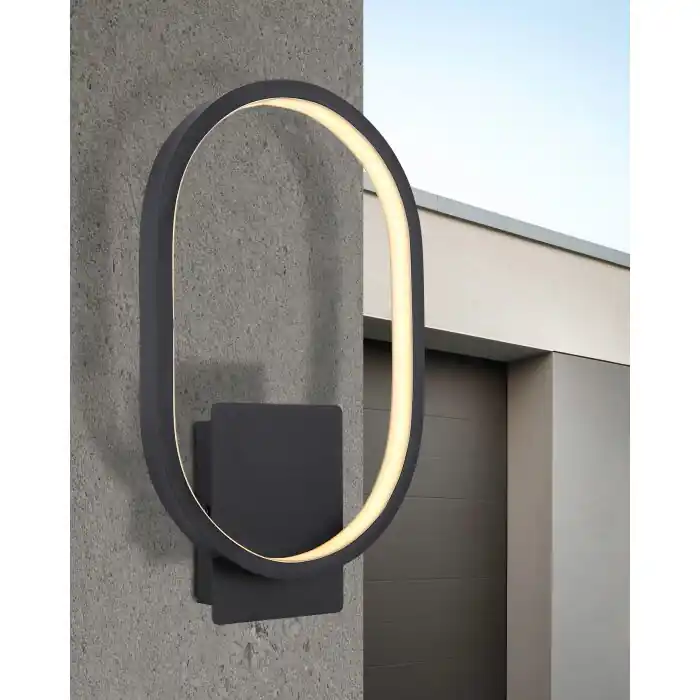 Express Levering Globo NAGGY Buiten muurverlichting LED Zwart, 1-licht