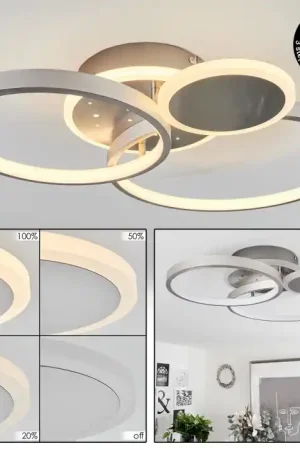 Aanbieding Tagsdorff Plafondlamp LED Chroom, Nikkel mat, 1-licht