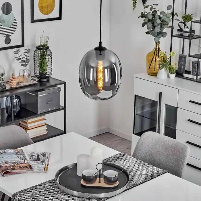 Augicourt Hanger Zwart, 1-licht Tijdelijk Beschikbaar