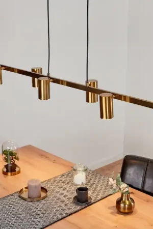 Zuoz Hanglamp Oud messing, 6-lichts Meest Verkocht