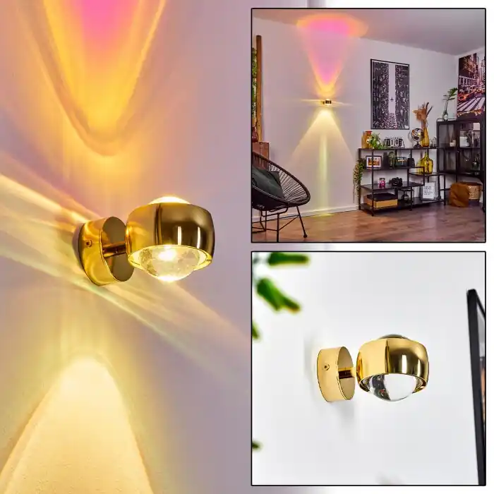 Sapri Muurlamp Goud, 1-licht Hete Deal