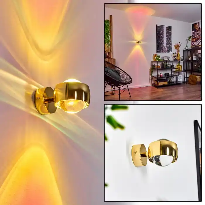 Beperkt Aanbod Sapri Muurlamp Goud, 1-licht