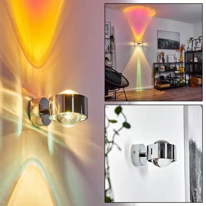 Sapri Muurlamp Chroom, 1-licht Exclusieve Aanbieding
