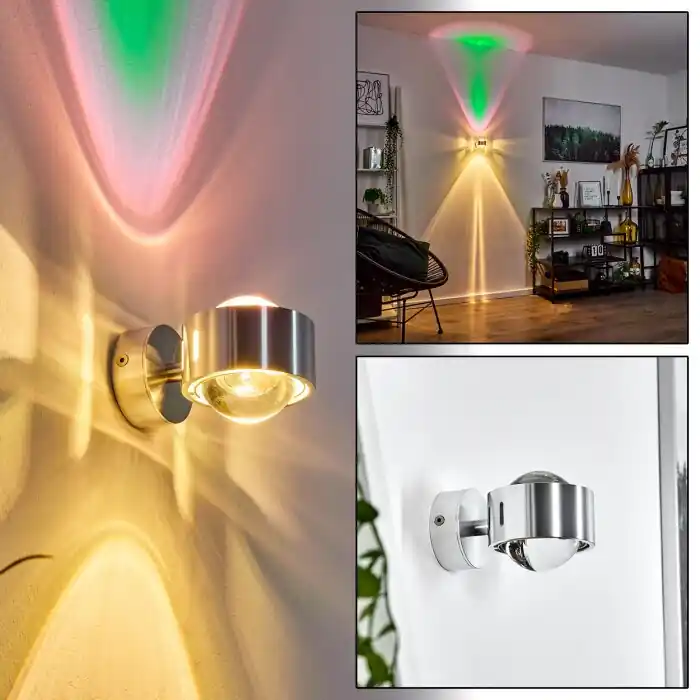 Sapri Muurlamp Zilver, 1-licht Alleen Vandaag