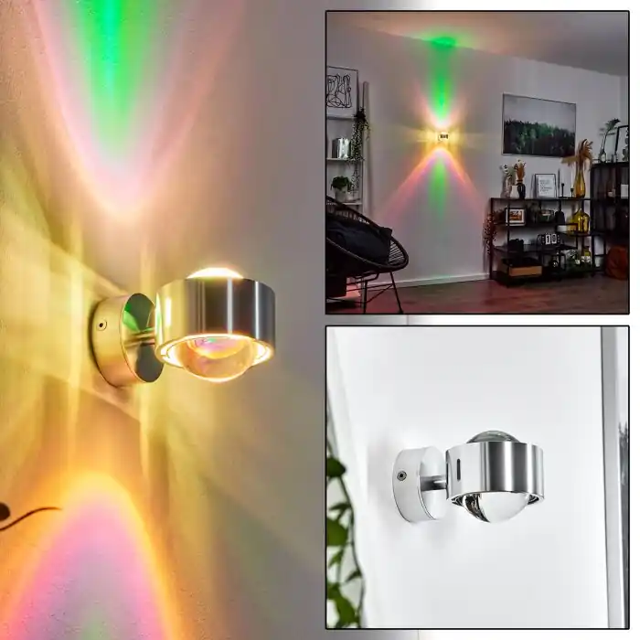 Sapri Muurlamp Zilver, 1-licht Korting