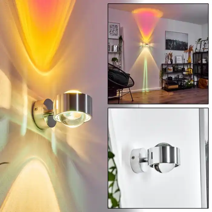 Weekendaanbieding Sapri Muurlamp Zilver, 1-licht