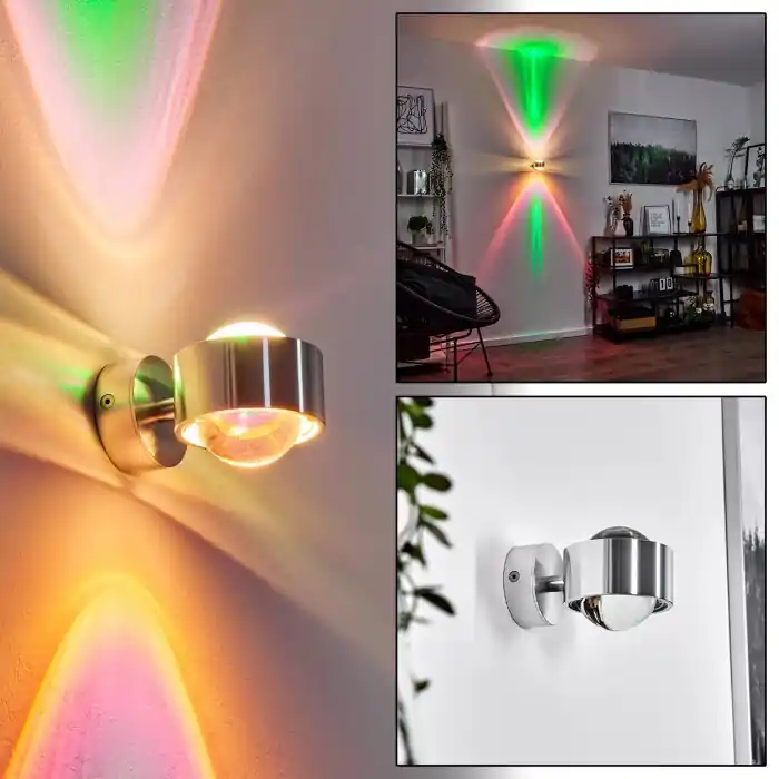 Korting Sapri Muurlamp Zilver, 1-licht