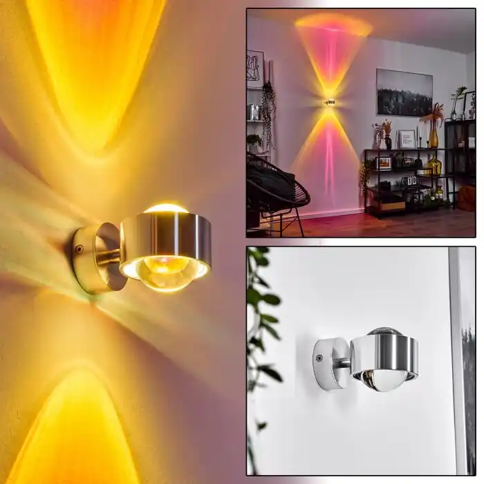 Express Levering Sapri Muurlamp Zilver, 1-licht