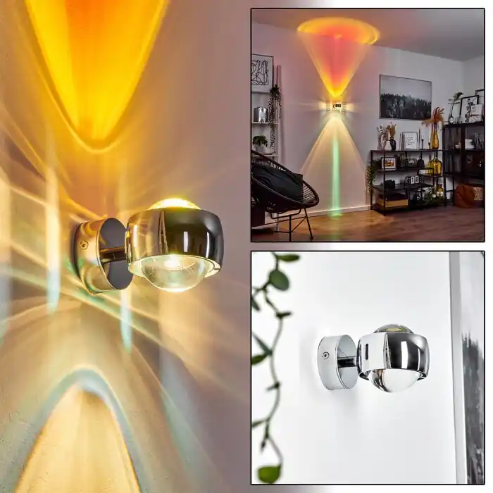 Sapri Muurlamp Chroom, 1-licht Korting