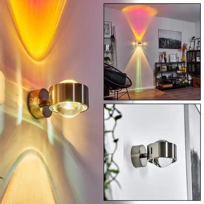 Sapri Muurlamp Nikkel mat, 1-licht Weekendaanbieding