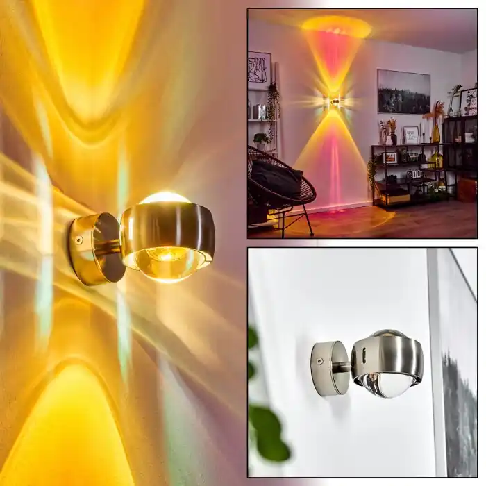 Sapri Muurlamp Nikkel mat, 1-licht Gratis Retour