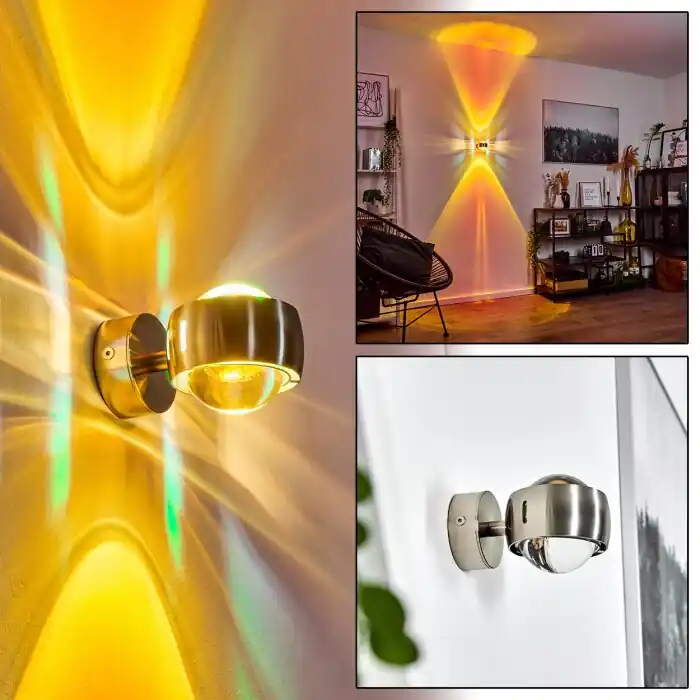 Sapri Muurlamp Nikkel mat, 1-licht Voordeelprijs