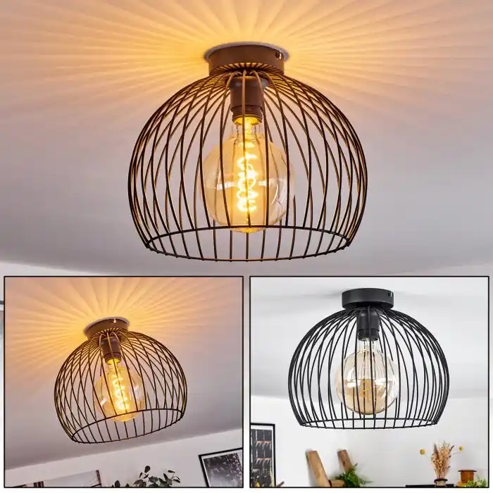 Laatste Versie Mossay Plafondlamp Zwart, 1-licht