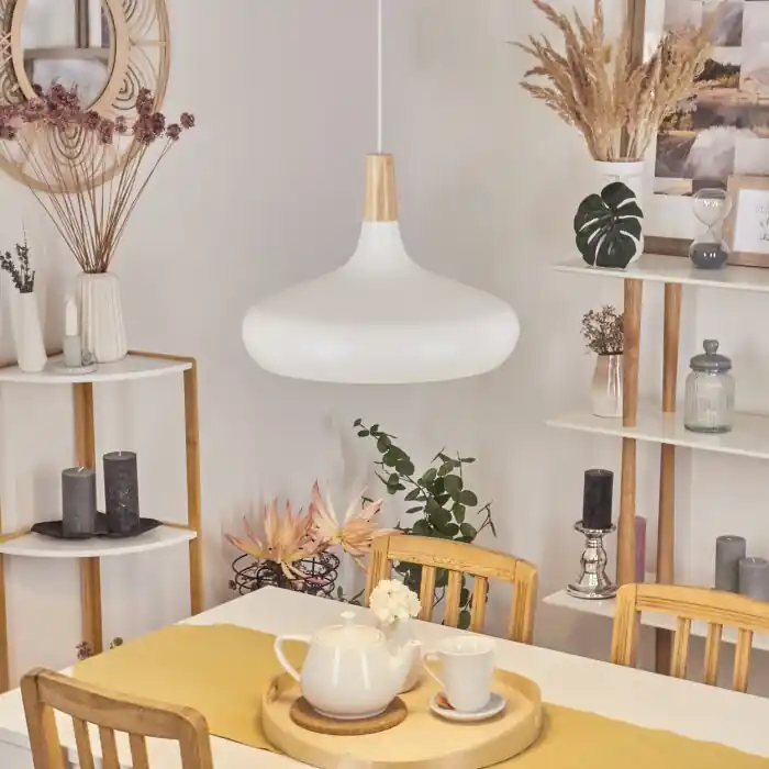Bestel Nu Mansle Hanger Natuurlijke kleuren, Wit, 1-licht