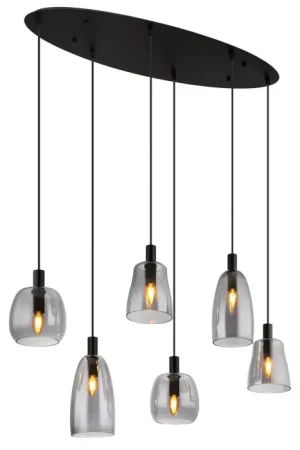 Aanbieding Globo GARRI Hanger Zwart, 6-lichts