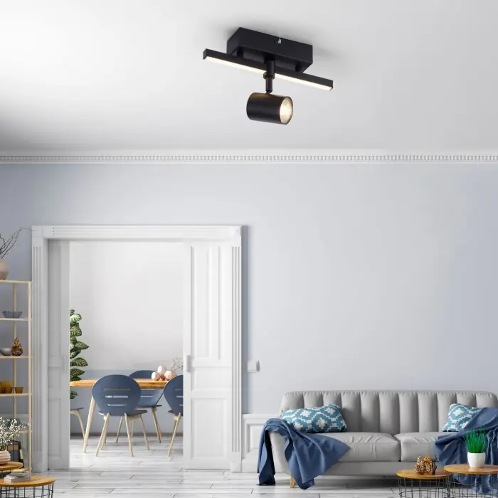 Paul Neuhaus BARIK Muurlamp LED Zwart, 1-licht Goedkoop