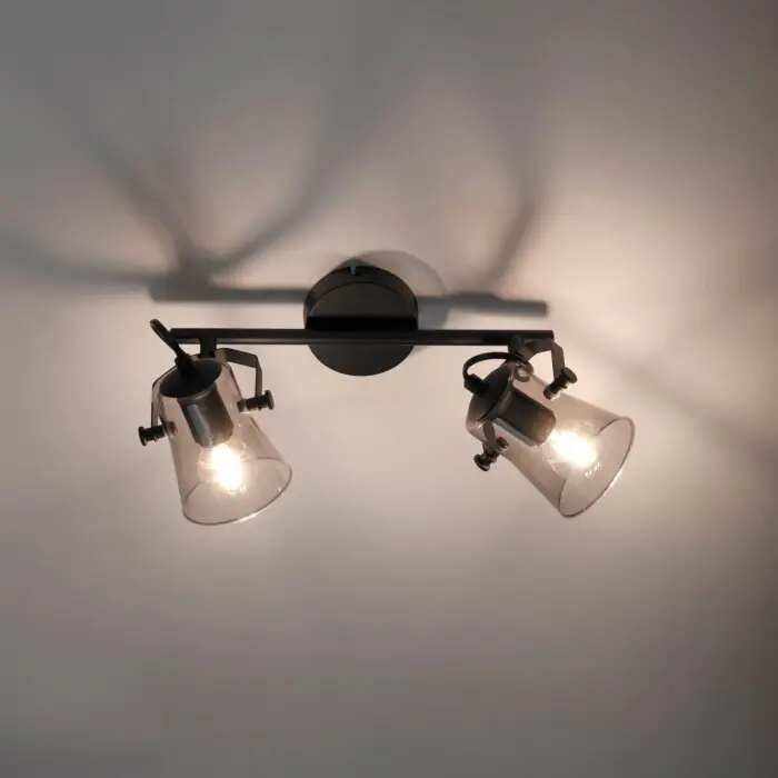 Express Levering Leuchten-Direkt TINULA Plafondlamp Zwart, 2-lichts
