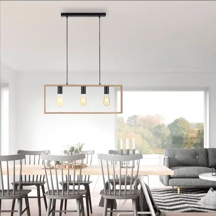 Leuchten-Direkt FRANKY Hanglamp Zwart, 3-lichts Premium