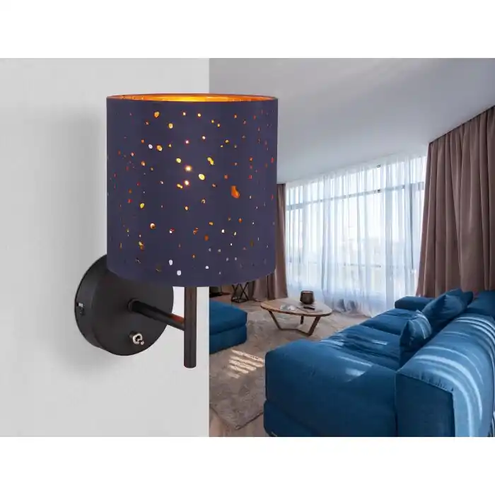 Dagaanbieding Globo URBAN Muurlamp Zwart, 1-licht