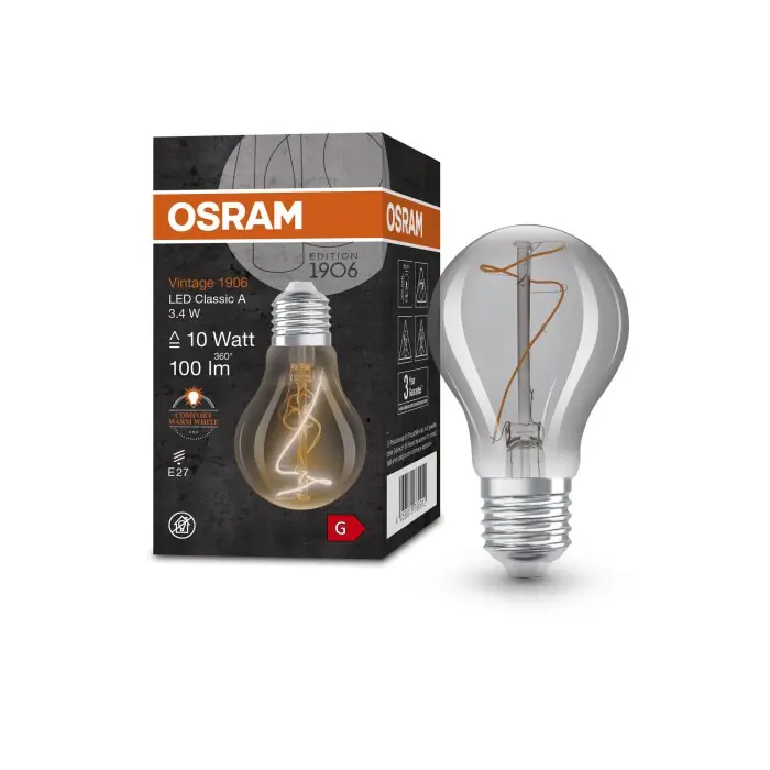 OSRAM Vintage 1906® LED E27 3,4 Watt 1800 Kelvin 100 Lumen Gecertificeerd