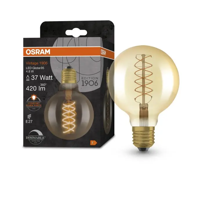 Finale Uitverkoop OSRAM Vintage 1906® LED E27 4,8 watt 2200 kelvin 420 lumen