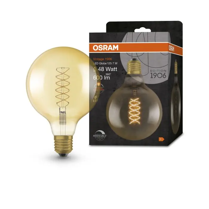 Must-Have OSRAM Vintage 1906® LED E27 7 Watt 2200 Kelvin 600 Lumen