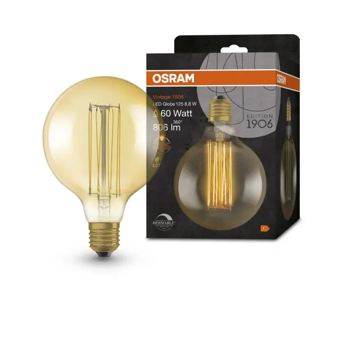 OSRAM Vintage 1906® LED E27 8,8 watt 2200 kelvin 806 lumen Dagaanbieding