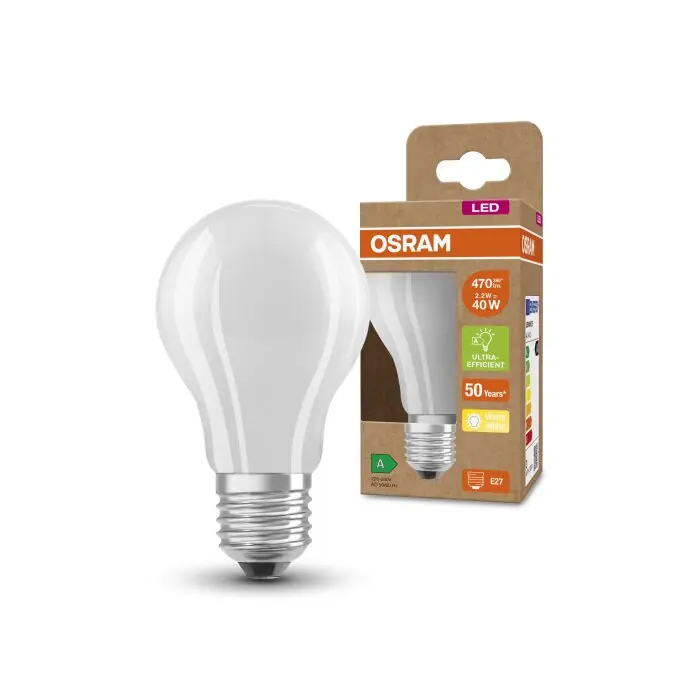 OSRAM LED E27 2,2 Watt 3000 Kelvin 470 Lumen Beperkt Aanbod