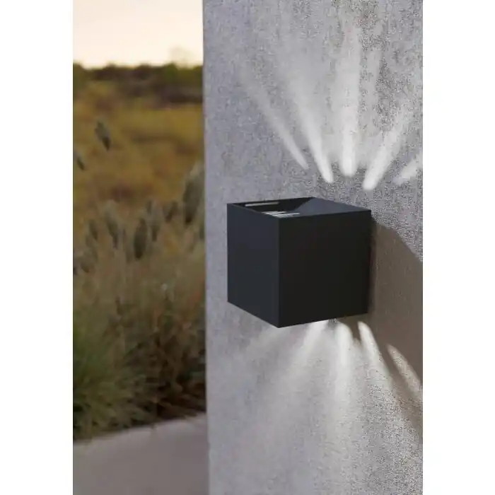 Beperkte Voorraad Eglo CALPINO 2 Buiten muurverlichting LED Antraciet, 2-lichts