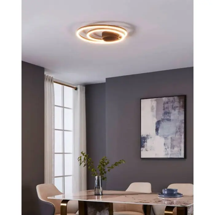 Eglo RUOTALE Plafondlamp LED Zwart, 1-licht Op = Op