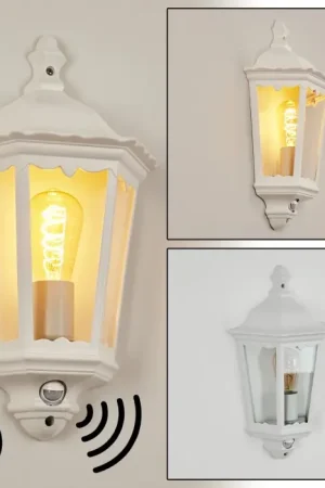 Actieprijs Hongkong Buiten muurverlichting Wit, 1-licht, Bewegingsmelder