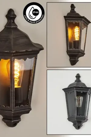 Weekendaanbieding Hongkong Buiten muurverlichting Zwart, Zilver, 1-licht