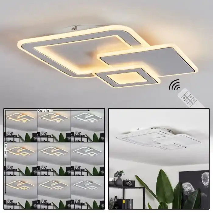 Tomazes Plafondlamp LED Wit, 1-licht, Afstandsbediening Beperkte Voorraad