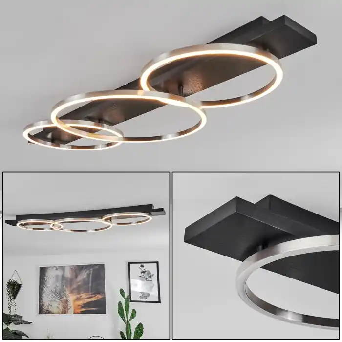 Pompu Plafondlamp LED Zwart, 3-lichts Seizoensaanbieding