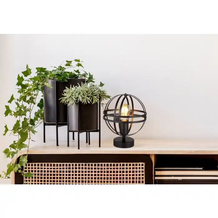 Globo TAMARA Tafellamp Zwart, 1-licht Exclusieve Aanbieding