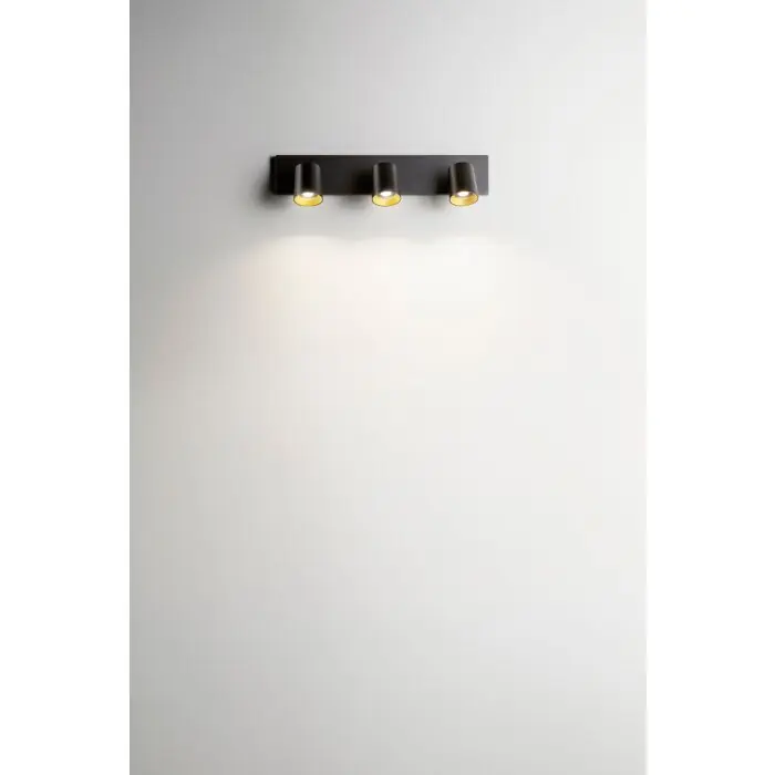 Fabas Luce Modo Muurlamp Zwart, 3-lichts Populair