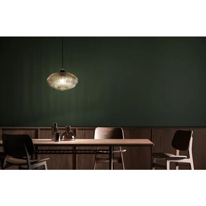 Fabas Luce Fiordaliso Hanglamp Zwart, 1-licht Superprijs